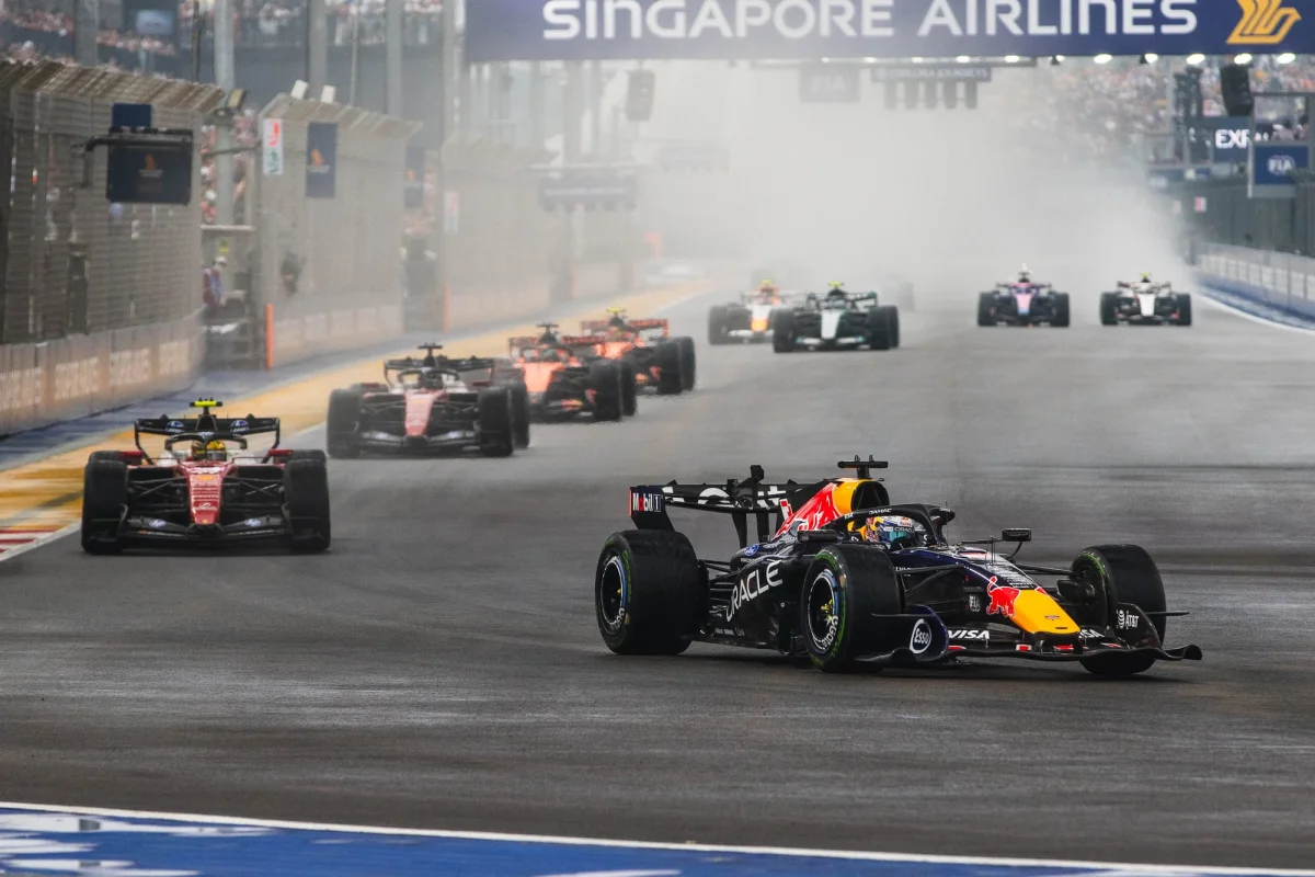 F1 2026 Singapore GP starting grid with multiple penalties and pitlane starts