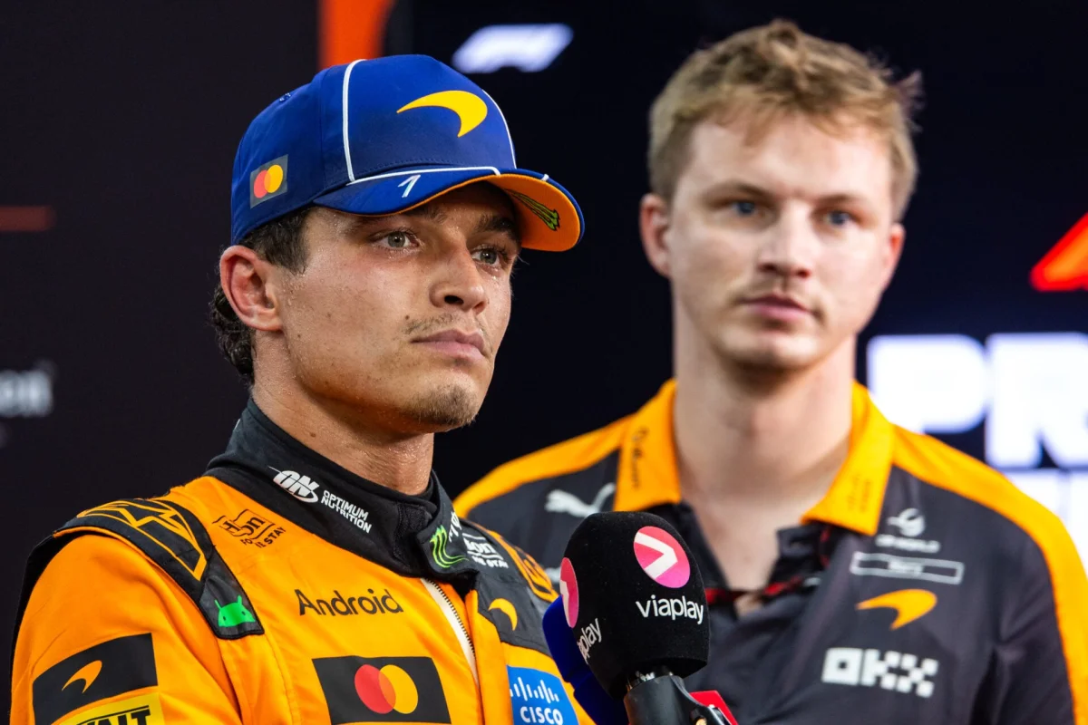 Lando Norris’ behaviour towards reporter after Oscar Piastri crash wasn’t suitable for a world champion