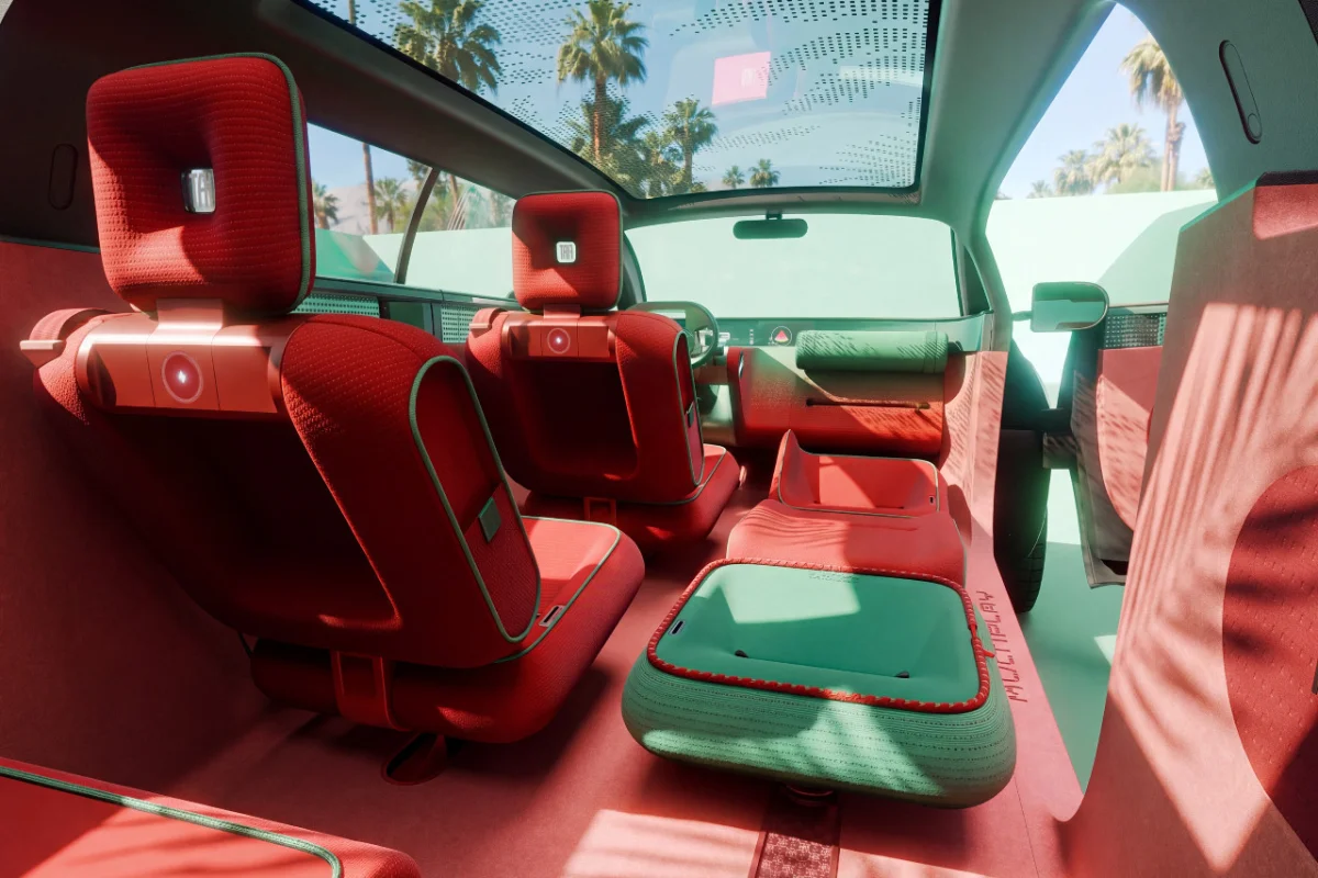 Front passenger seat transforming