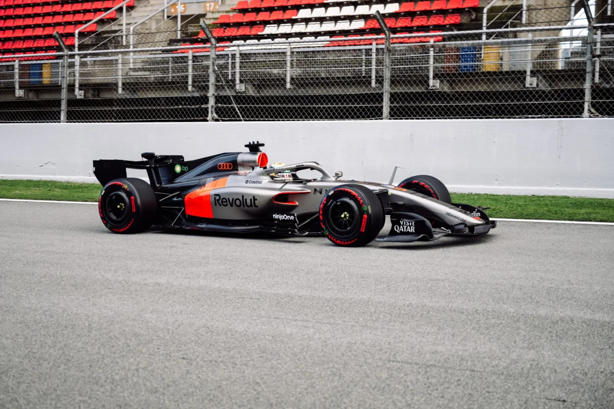 Nico Hulkenberg and Gabriel Bortoleto at Audi